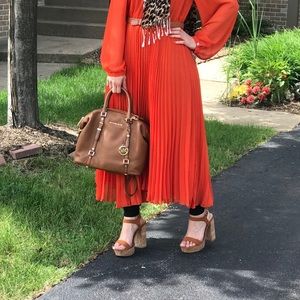 Pleated. Zara Midi Dress